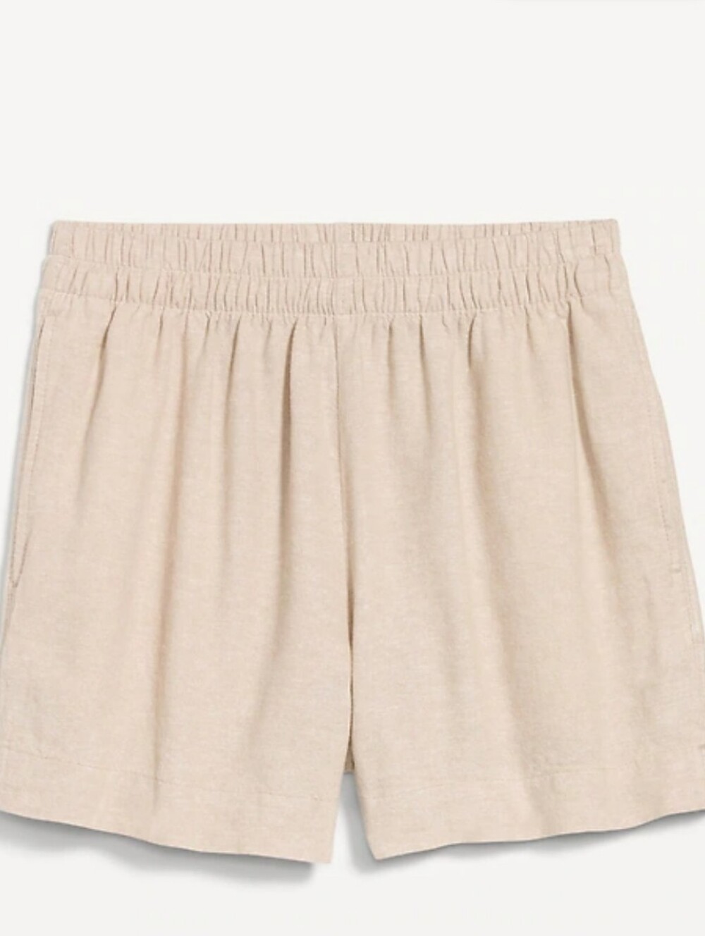 Old Navy Light Cream Linen Blend Athletic Lounge Shorts